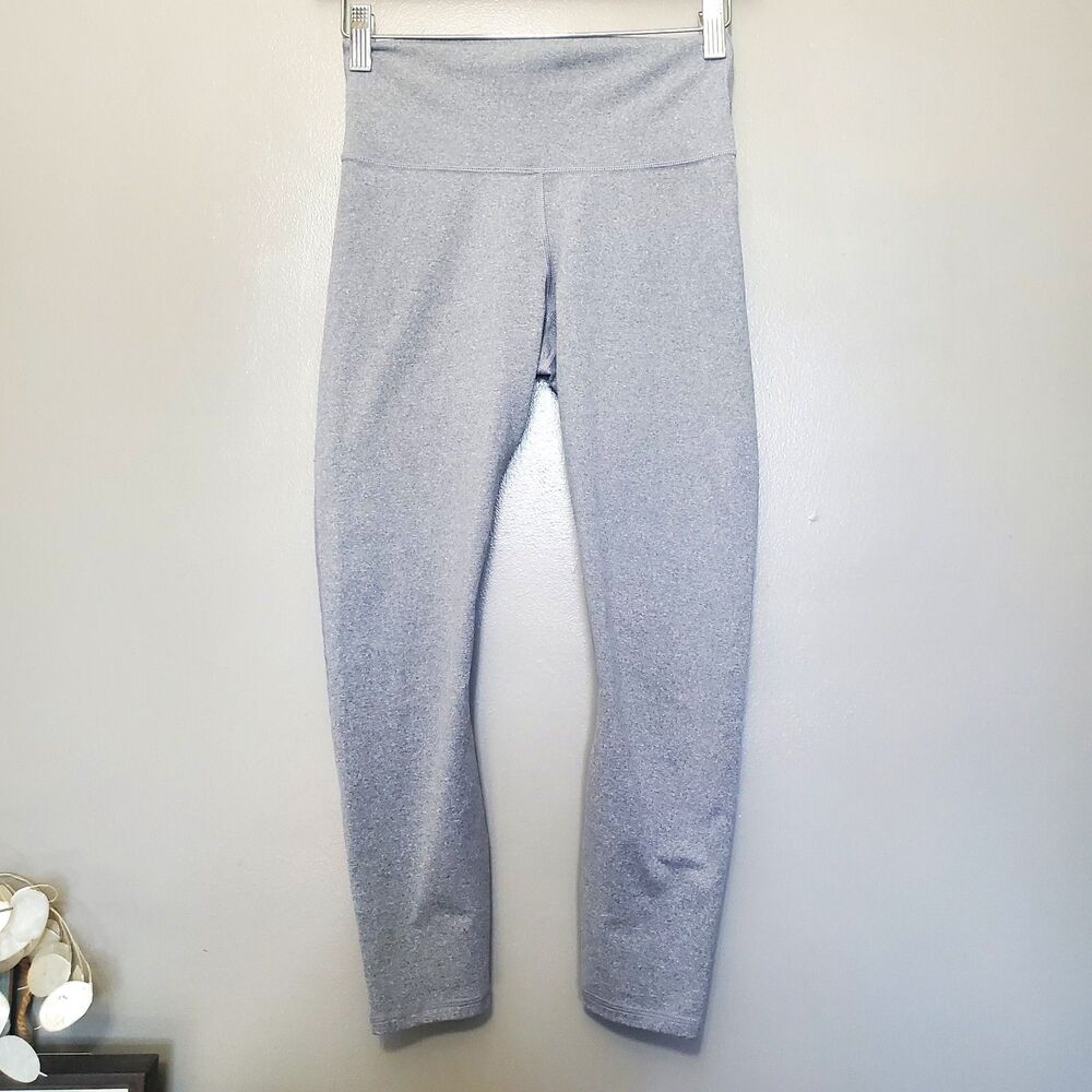 Fabletics Leggings Women's Size XS High Waisted Heathered Gray Athleisure Pocket